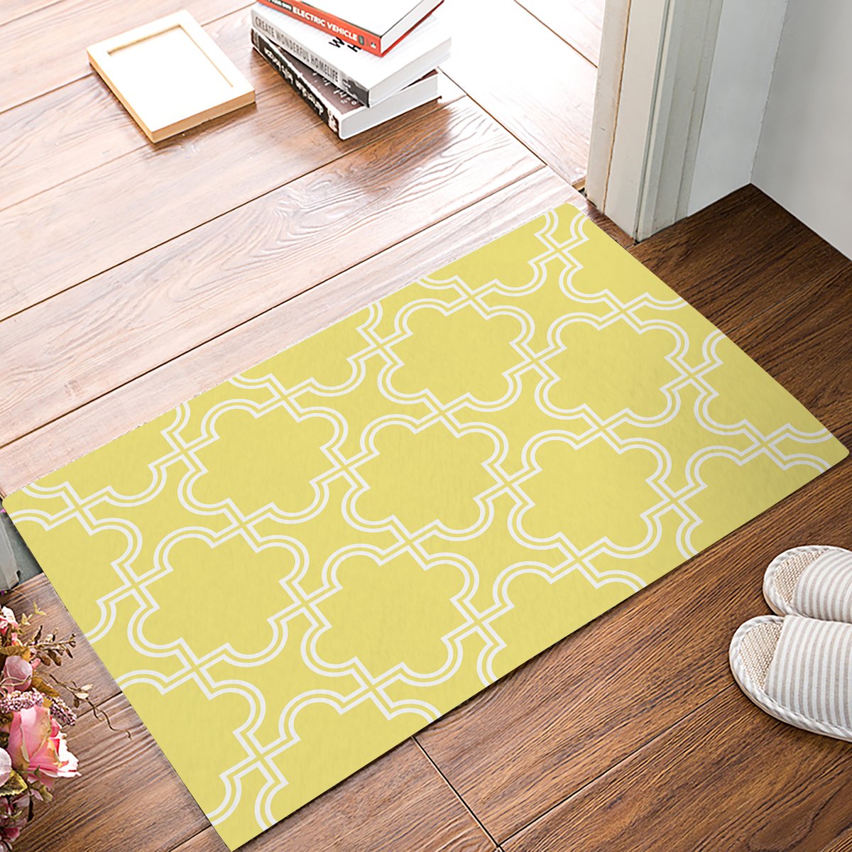 Segard Non-Slip Welcome Doormat - Modern Moroccan Trellis Design Indoor/Outdoor Entrance Mat - Waterproof Bath Rug for Home Decor - Perfect for Front Door, Patio, and Bathroom Use