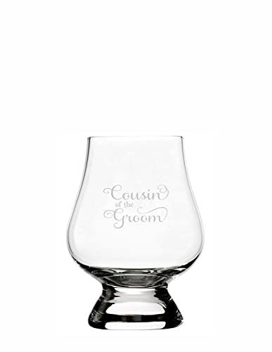 Groom's Cousin Whisky Glass - 2.5oz Etched Wedding Party Gift for Scotch Lovers