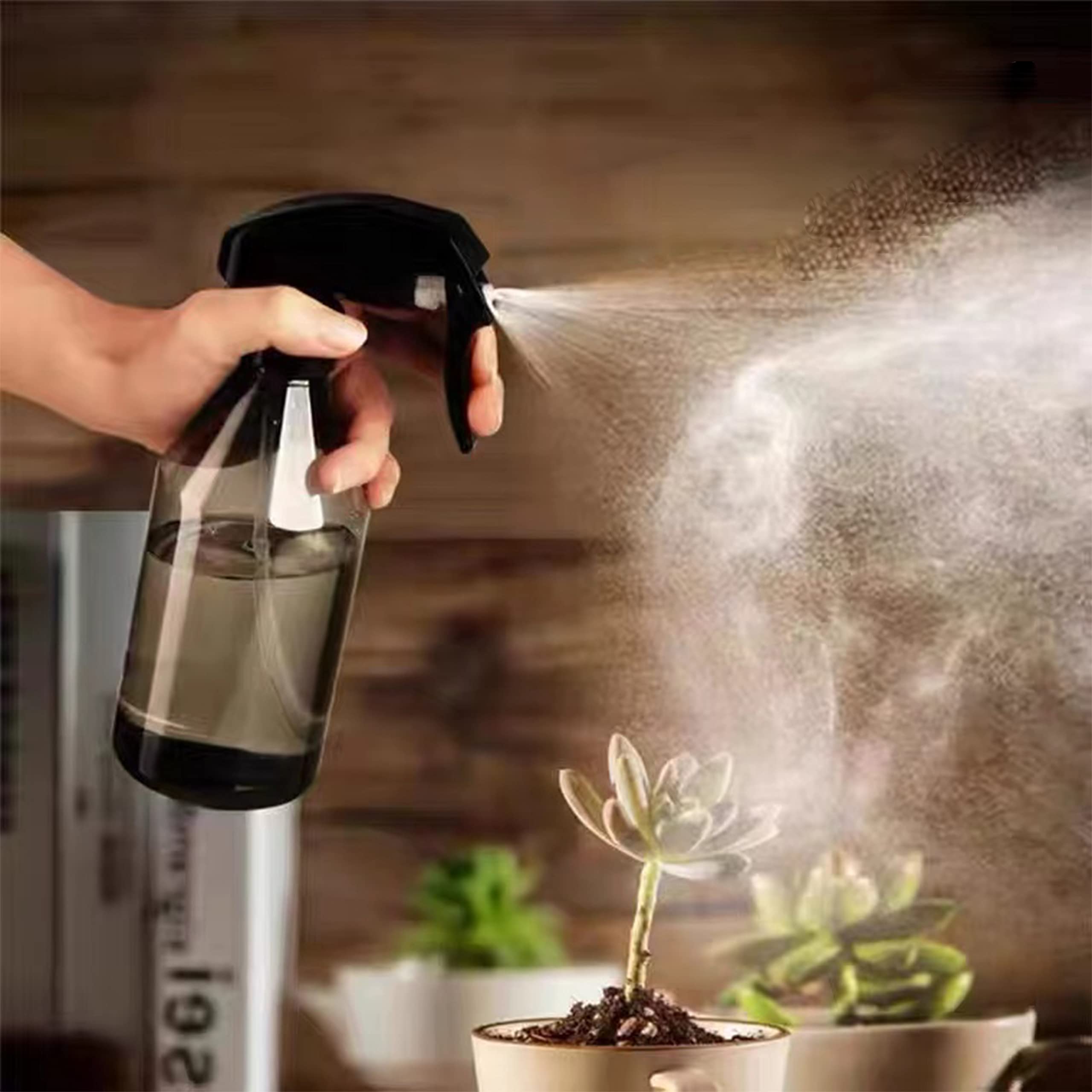 10oz Fine Mist Spray Bottle for Plants, Succulents & Flowers - Gentle Watering Can & Cleaning Solution Mister - Perfect for Indoor Gardening, Hair Styling & Household Cleaning