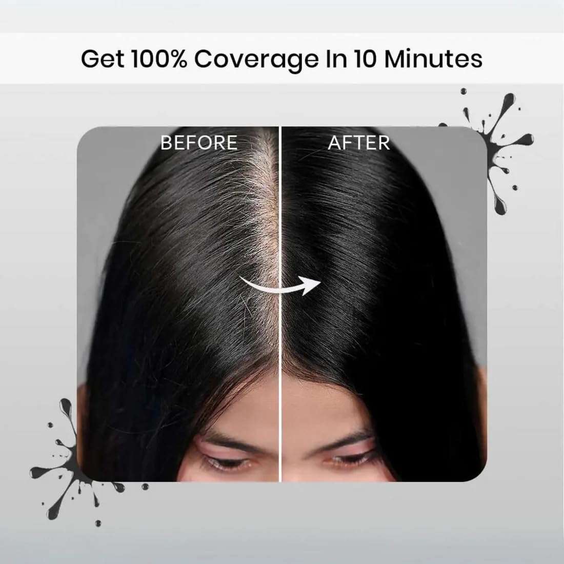 Instant Black Hair Color Shampoo & Conditioner Set - Permanent Grey Coverage for Men & Women - Nourishes Hair, Prevents Split Ends & Soothes Itchy Scalp (75ml) - Perfect for Home Use, Travel & Quick Touch-Ups
