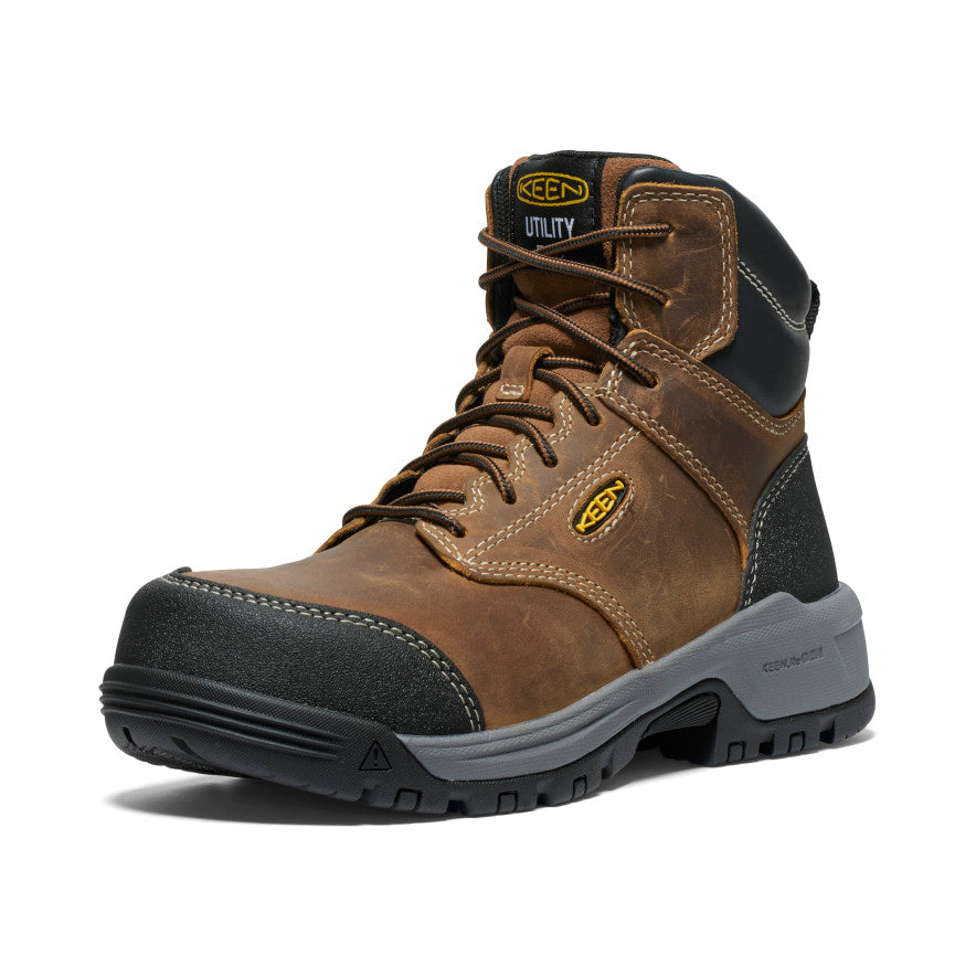 Women's Evanston 6 ESD Safety Boot with Carbon Toe - Bison/Black | Slip-Resistant Work Shoes for Electricians & Industrial Workers