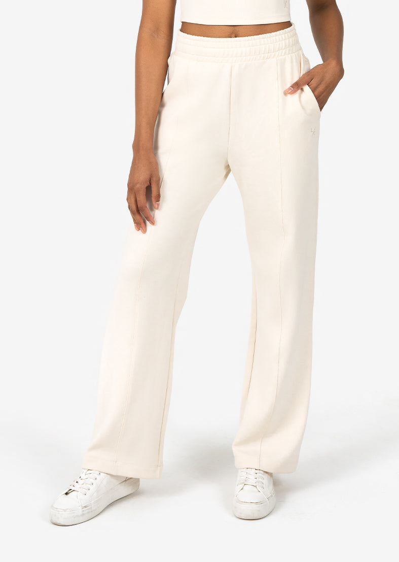 All Around Lounge Straight Leg Pants in Eggnog - Comfortable & Stylish Women's Trousers for Work, Travel & Casual Wear