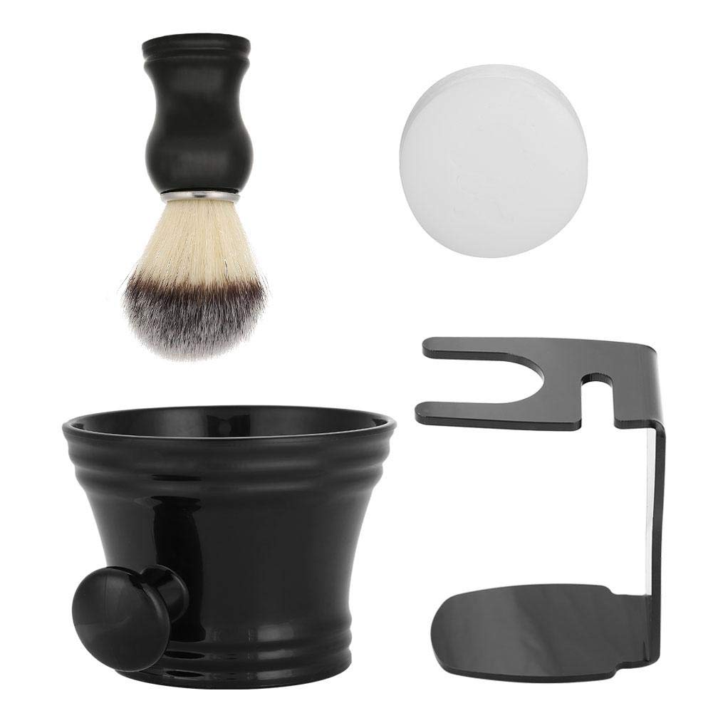 4-in-1 Shaving Brush Set with Soap Bowl & Stand - Premium Men's Shaving Kit for Wet Shaving, Beard Grooming & Travel - Perfect for Home, Salon & Grooming Gifts