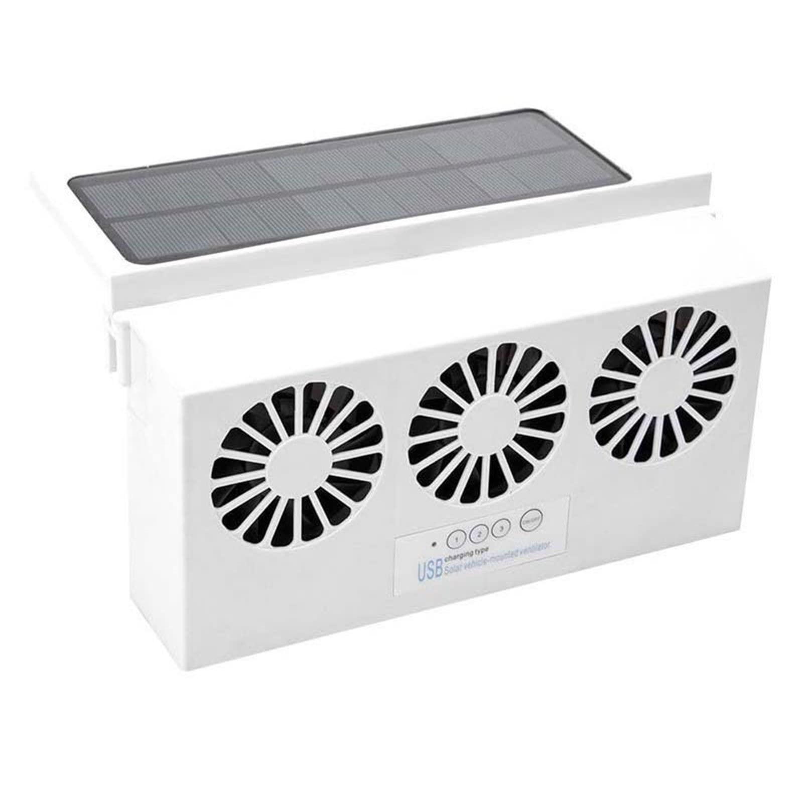 USB Car Solar Exhaust Fan - Wireless Electric Radiator Fan for Vehicle Ventilation & Air Circulation | Keep Your Car Fresh During Summer Drives, Camping & Road Trips