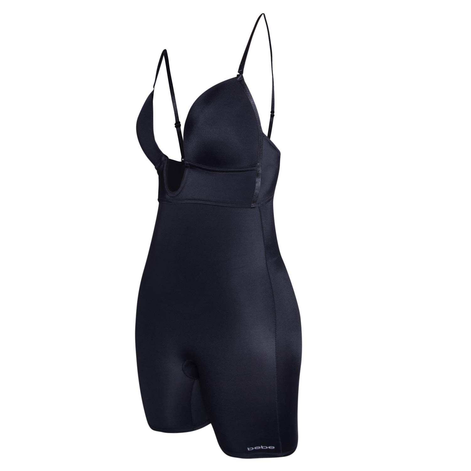 Bebe Women's Seamless Bodysuit Shapewear - Stretch Microfiber U Plunge Mid Thigh Body Shaper - Full Body Slimming Underwear for Tummy Control & Smoothing - Perfect for Everyday Wear, Special Occasions & Postpartum Recovery