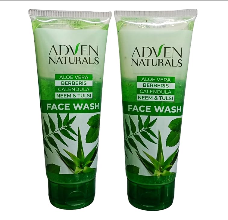 Adven Naturals Face Wash with ABC Neem & Tulsi - 100g (Pack of 2) - Gentle Cleansing for Acne & Oily Skin - Perfect for Daily Skincare Routine