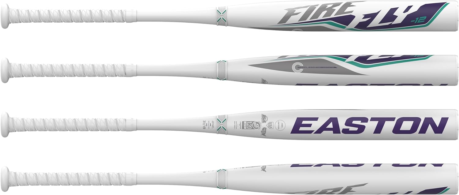 Easton Firefly Fastpitch Softball Bat - USA Baseball Approved for All Fields | 12 Drop Weight | 2-Piece Composite Design | Perfect for Youth & High School Fastpitch Games