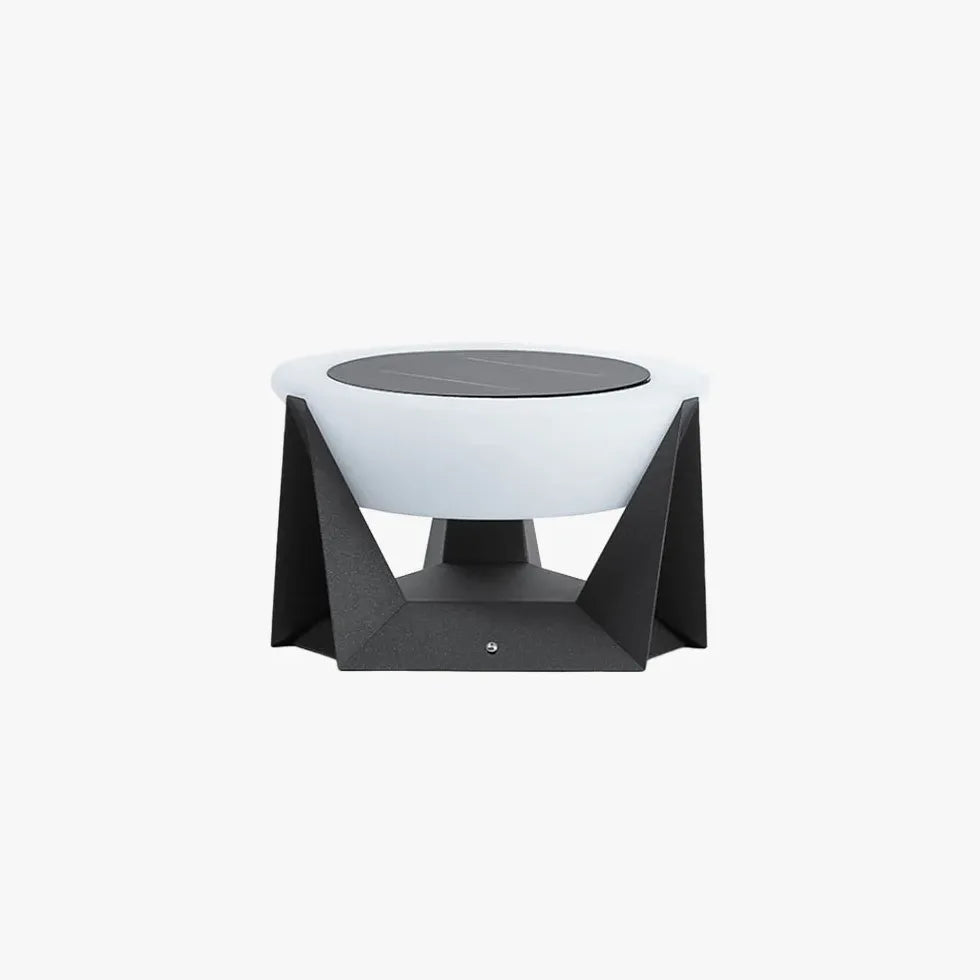 Modern Geometric Solar Outdoor Pillar Lights - Waterproof Garden Pathway Lighting for Patio, Yard, and Driveway Decoration