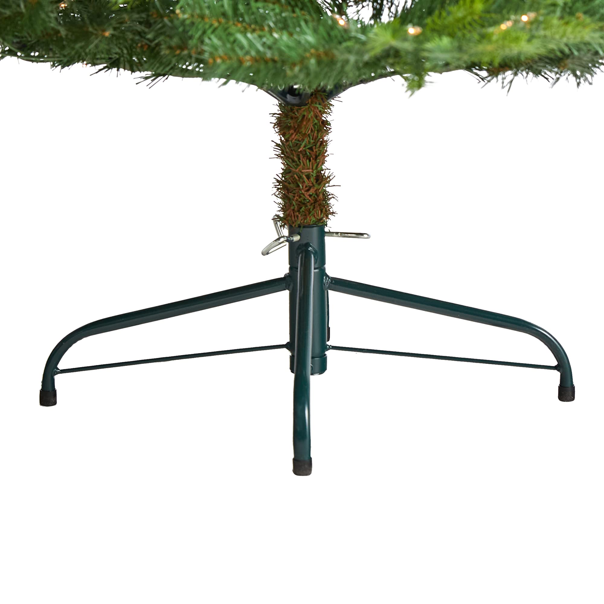 Nearly Natural 6ft Pre-Lit Artificial Christmas Tree - 350 Clear Lights & 631 Bendable Branches | Realistic NC Spruce Design for Holiday Home Decor, Office, and Party Decoration
