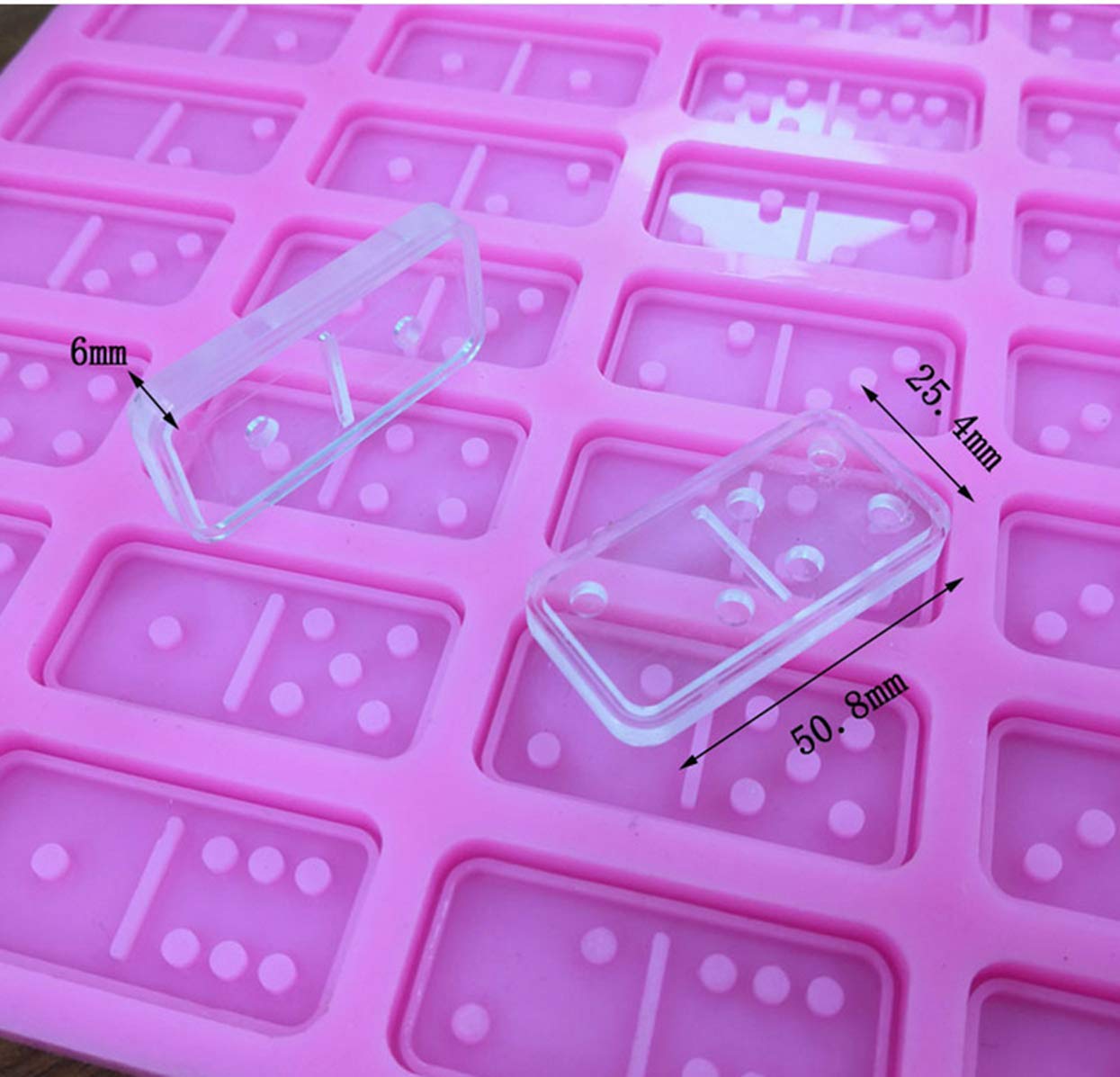 Premium Double-Wall Silicone Domino Molds for Epoxy Resin Casting - 28 Cavity DIY Chocolate, Candy, Cake & Jewelry Making Mold - Perfect for Personalized Dominoes, Pendants & Crafts (Ideal for Home Baking, Party Favors & Handmade Gifts)