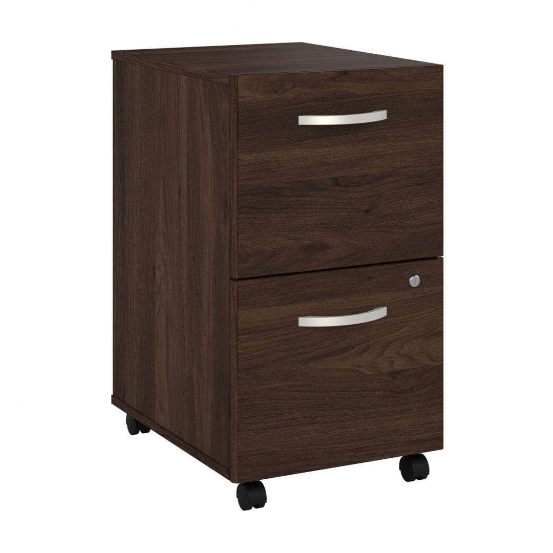 Zaniah 2 Drawer Mobile File Cabinet - Compact Rolling Storage Organizer for Office & Home, Available in Black/White/Gray - Perfect for Documents, Supplies & Small Space Organization