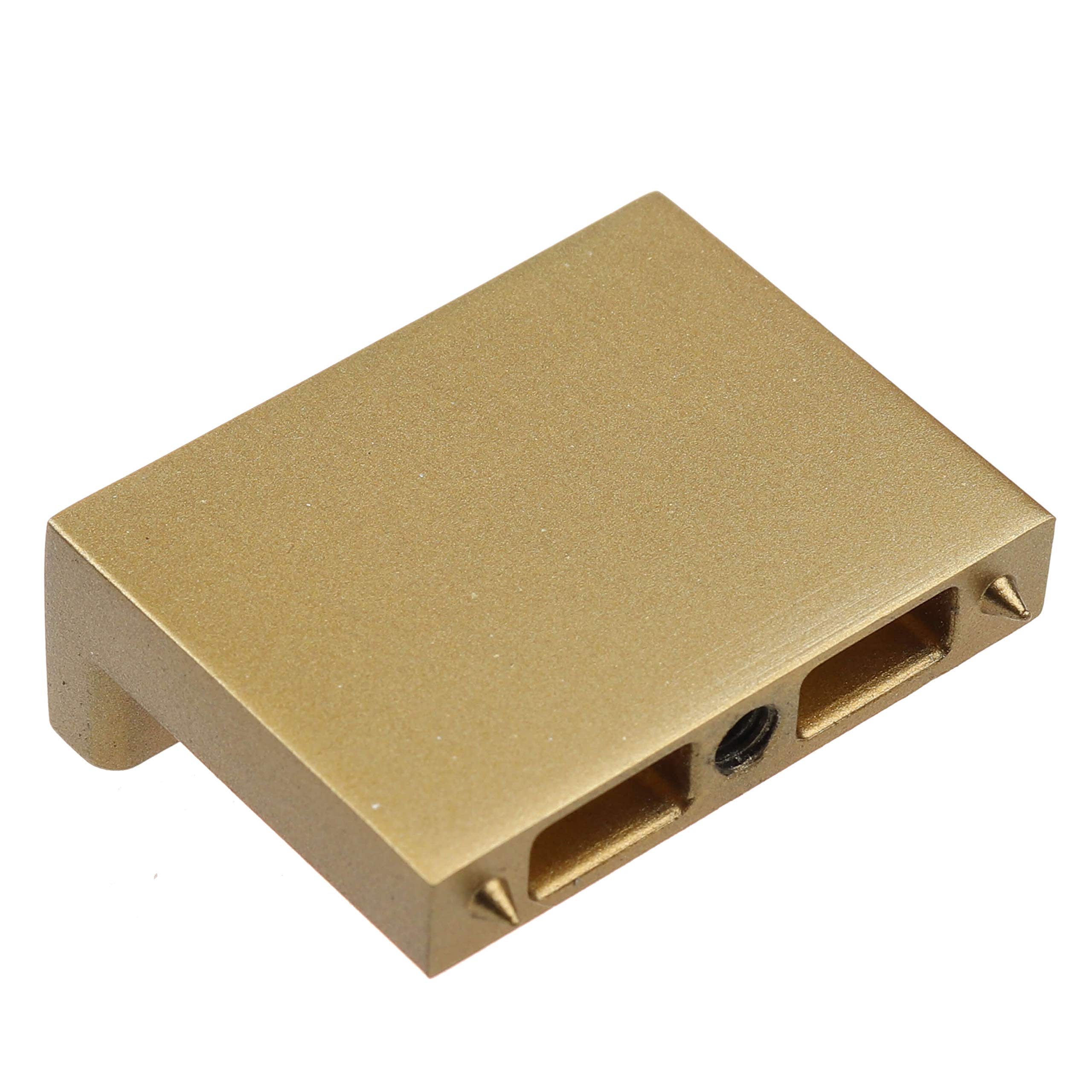 1-1/2 Inch Modern Rectangular Dresser Drawer Pulls - Satin Gold Cabinet Knobs (10 Pack) - Perfect for Bedroom Furniture, Kitchen Cabinets & DIY Home Decor