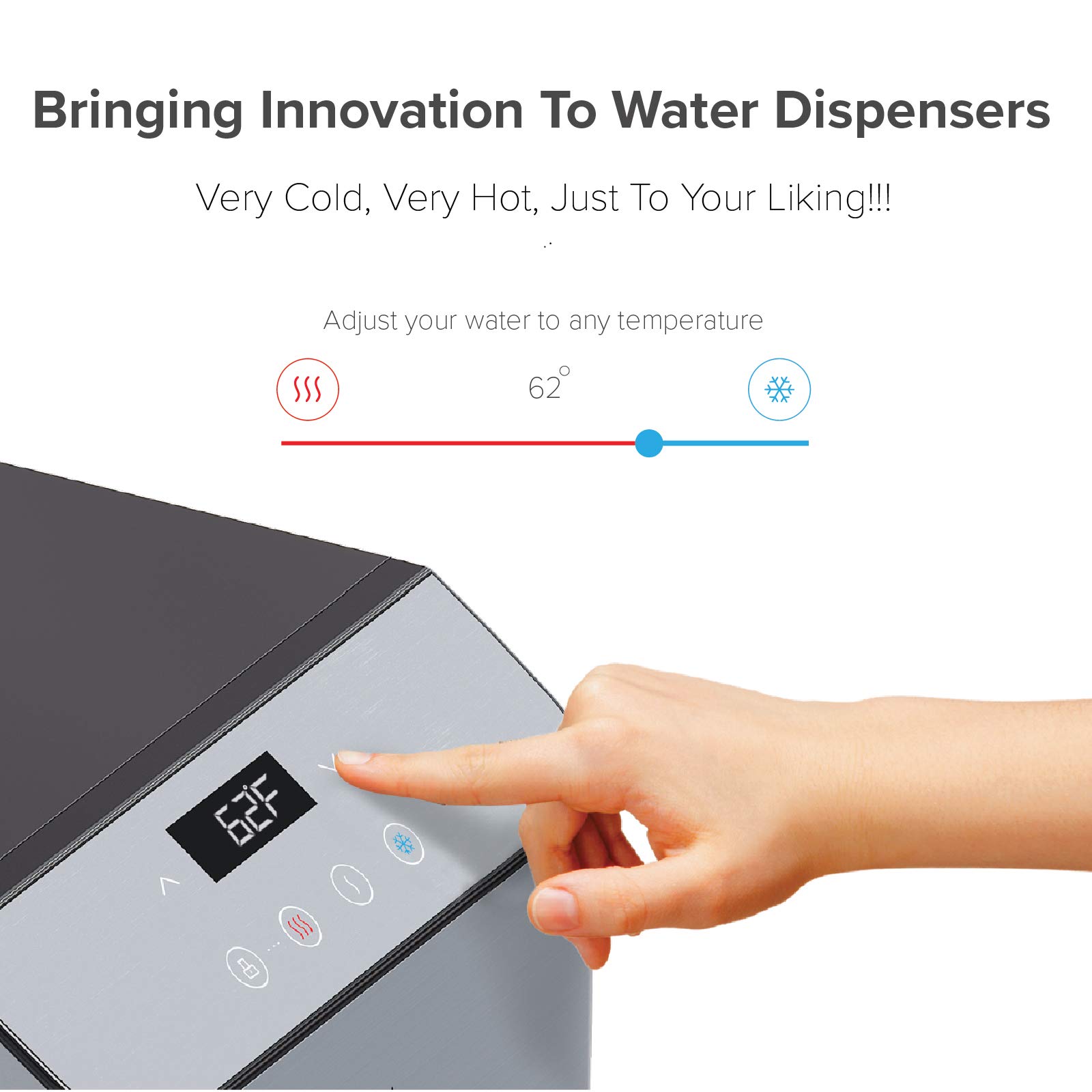 Brio Moderna Bottleless Water Cooler Dispenser with Self-Cleaning & Filtration System – Adjustable Temperature Control – Digital Clock & LED Nightlight – Hot, Cold & Room Water Options – Perfect for Home, Office & Kitchen Use