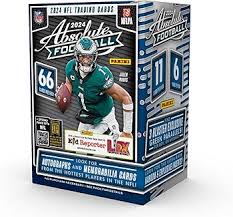 2024 Panini Absolute Football Blaster Box - 24 Packs, 8 Cards Each | NFL Trading Cards for Collectors & Fans | Perfect for Fantasy Football Drafts & Game Day Trading