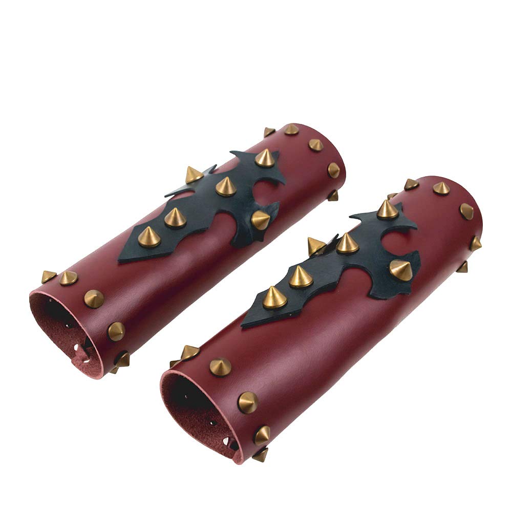 PU Leather Motorcycle Front Fork Covers 39mm-41mm - Universal Fit for Yamaha, Kawasaki & More - Waterproof Dust Protection for Cruiser, Street Bike Riding (Claret Red)