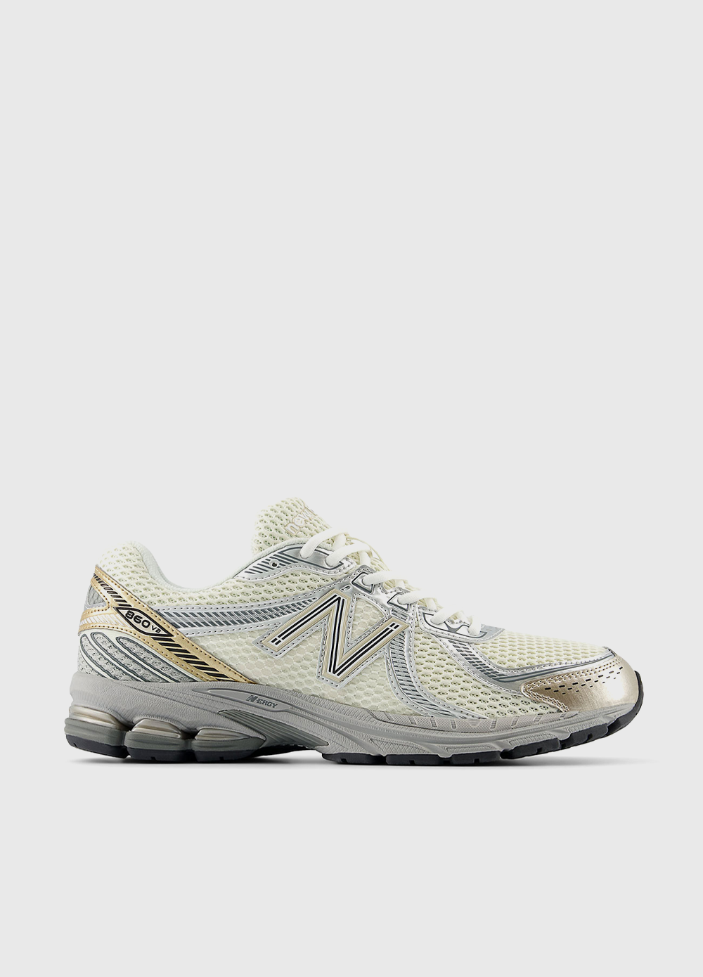 New Balance 860v2 'Gold Metallic' Running Shoes for Men - Lightweight Cushioned Sneakers for Jogging, Gym & Everyday Wear