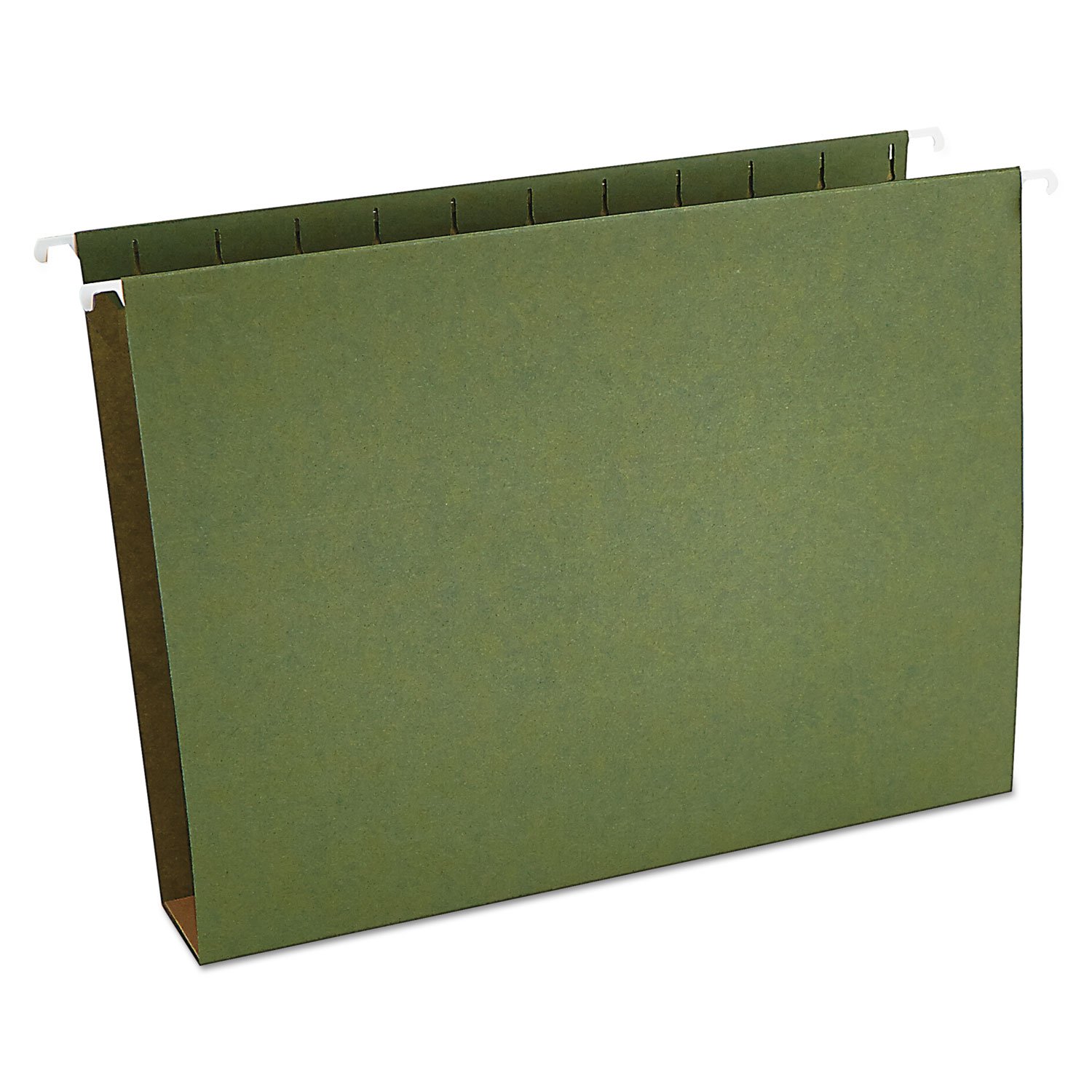 Universal 14142 2-Inch Box Bottom Pressboard Hanging File Folders - Letter Size, Standard Green (25-Pack) - Perfect for Office Organization & File Storage