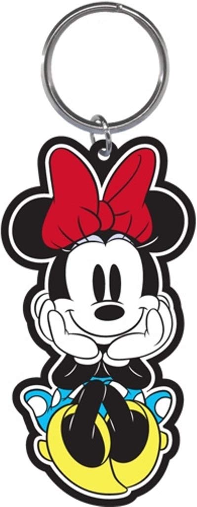 Disney Minnie Mouse Face in Palms Keychain - Cute Key Ring for Women, Girls, Disney Fans - Perfect for Keys, Bags, Backpacks & Gifts