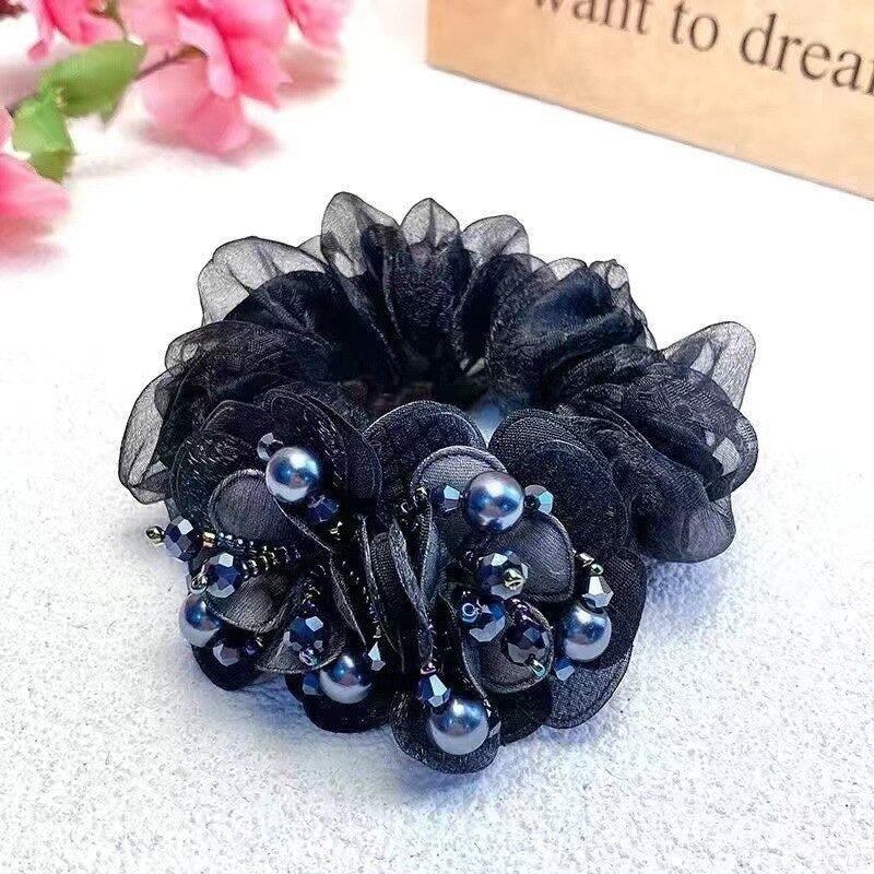 Elegant Women's Crystal Embellished Fabric & Leather Hair Band - Perfect for Weddings, Parties, and Everyday Fashion Accessories