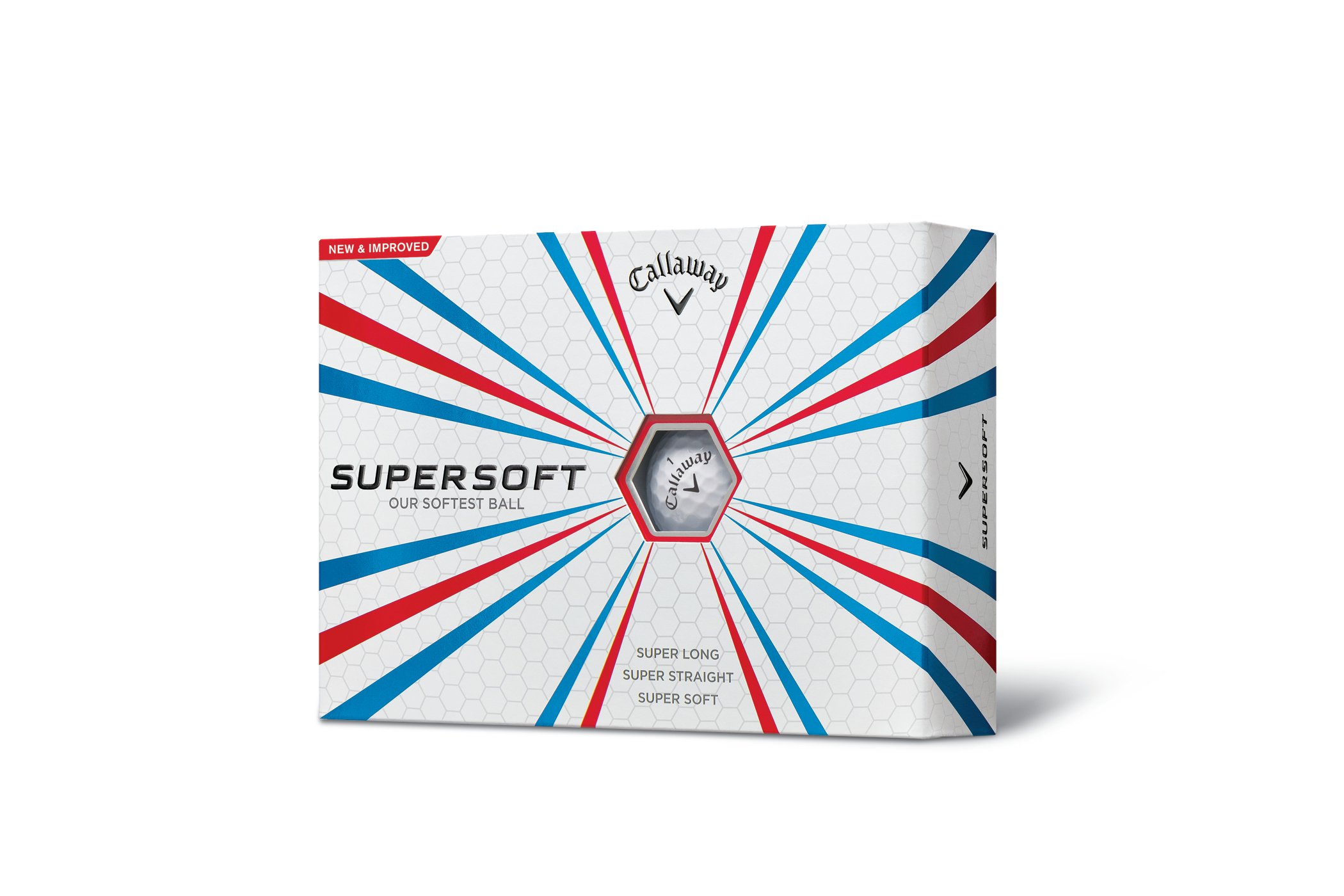 Callaway Supersoft Golf Balls - 12 Pack | Low Compression for Longer Distance & Straighter Shots | Perfect for Beginners & High Handicappers | Use on Driving Range or Course Play
