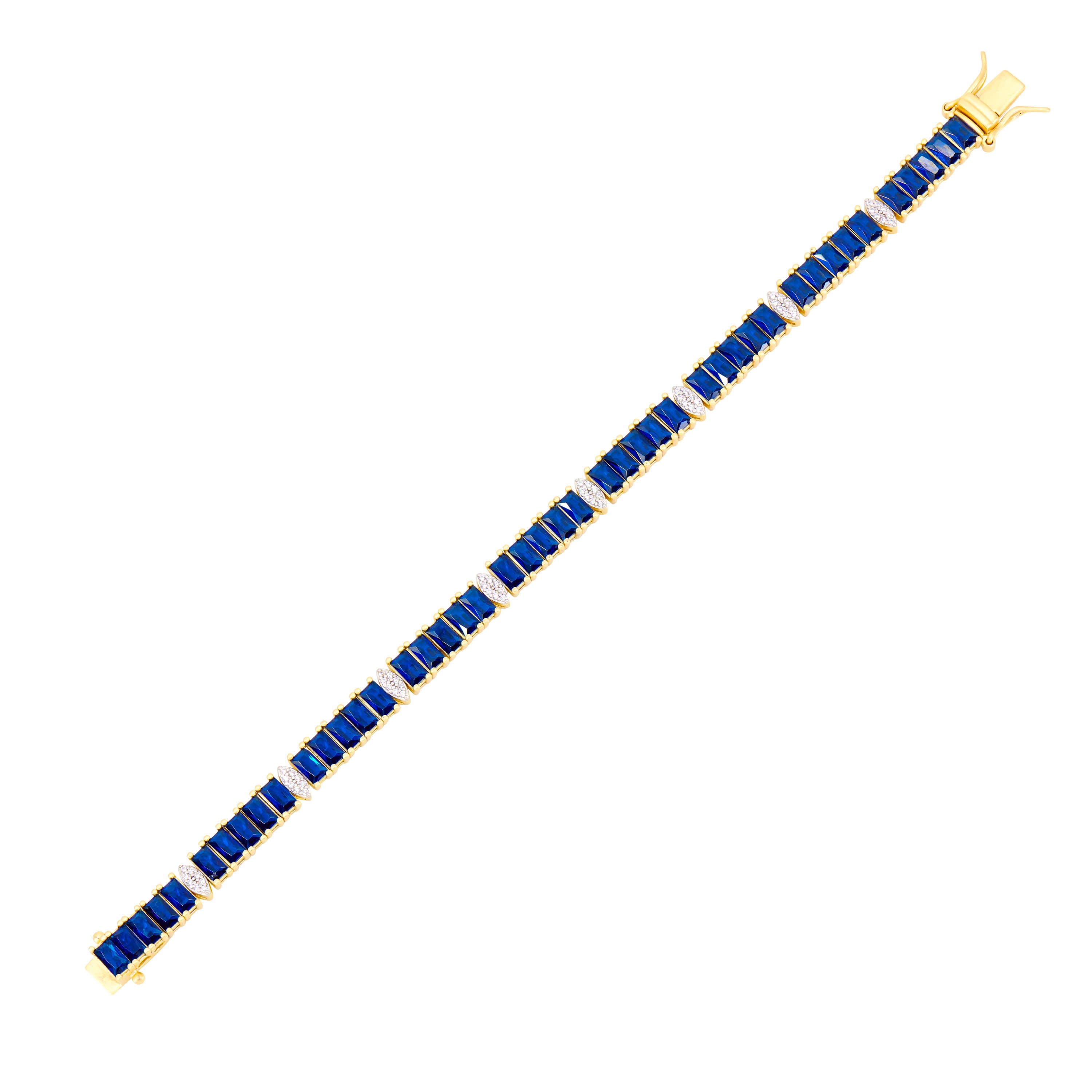 Elegant Midnight Tri-Tone Twilight Marquis Station Tennis Bracelet for Women - Perfect for Weddings, Parties & Everyday Luxury