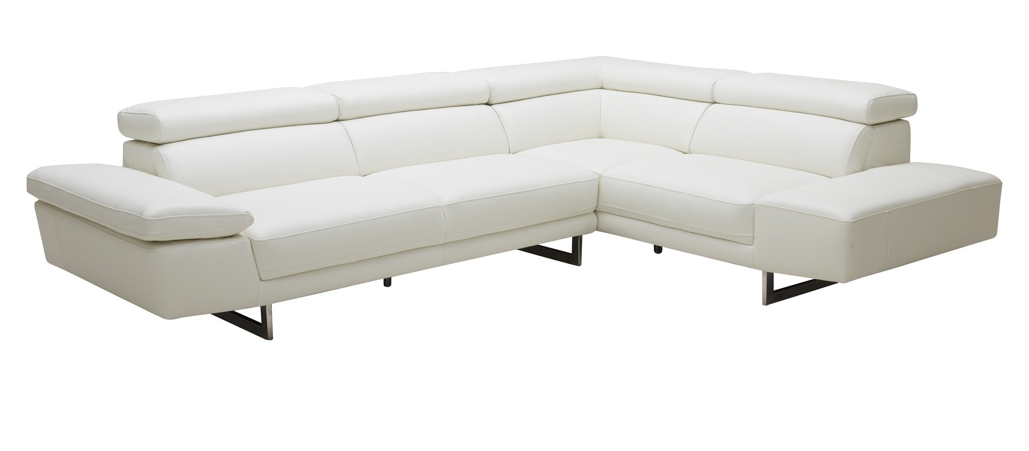J and M Furniture 1717 Italian Leather Sectional Sofa - Right Hand Facing - Luxurious Living Room Seating for Home Theater & Family Gatherings