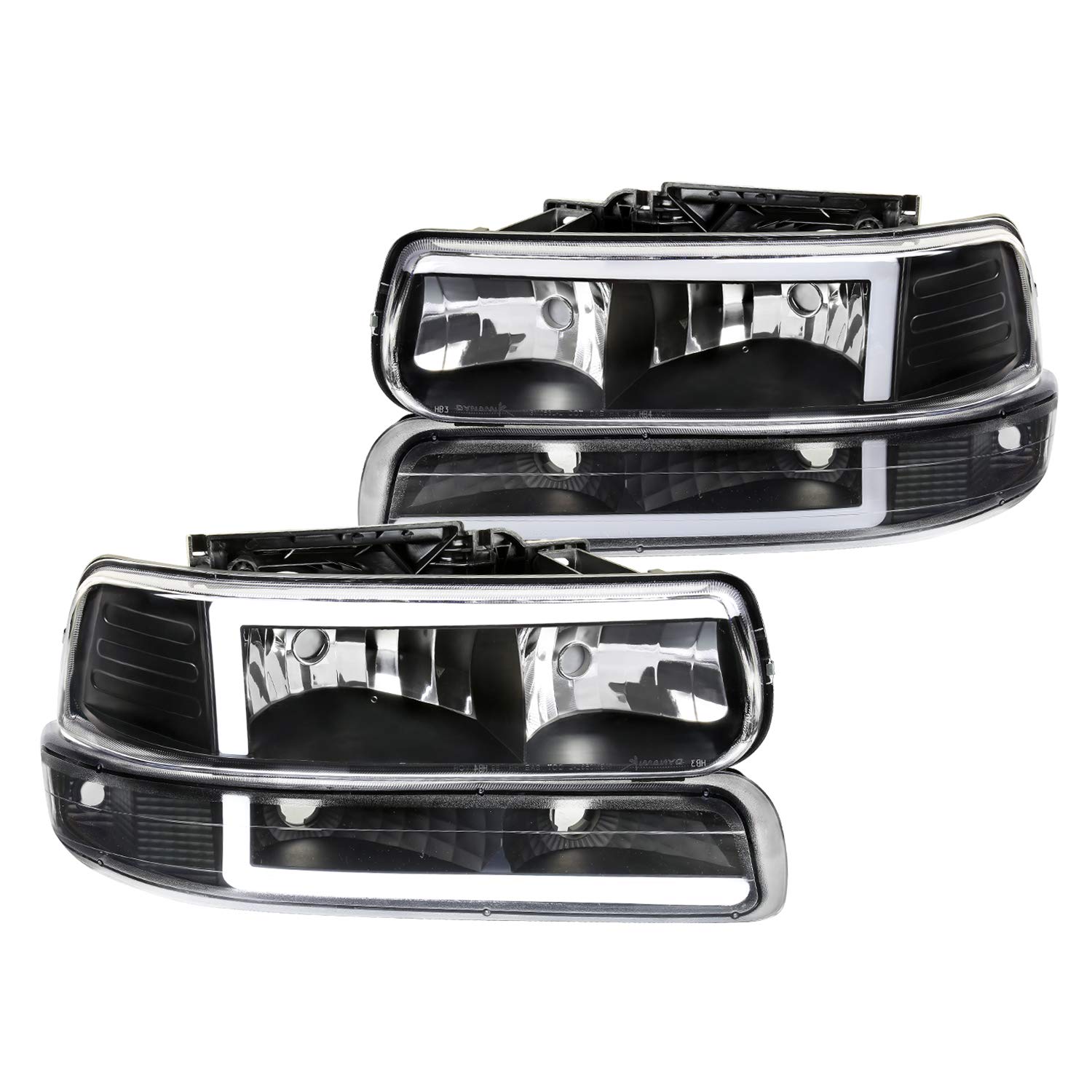 Spec-D LED Headlights & Bumper Lights for 1999-2002 Chevy Silverado - Off-Road Upgrade