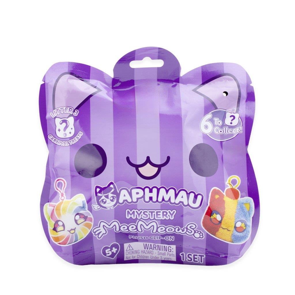 Aphmau Mystery MeeMeow Catface Clip On Series 3 Blind Bag Collectible Toy - Cute Cat Character Charm for Backpacks, Keychains & School Supplies | Perfect Gift for Kids & Anime Fans