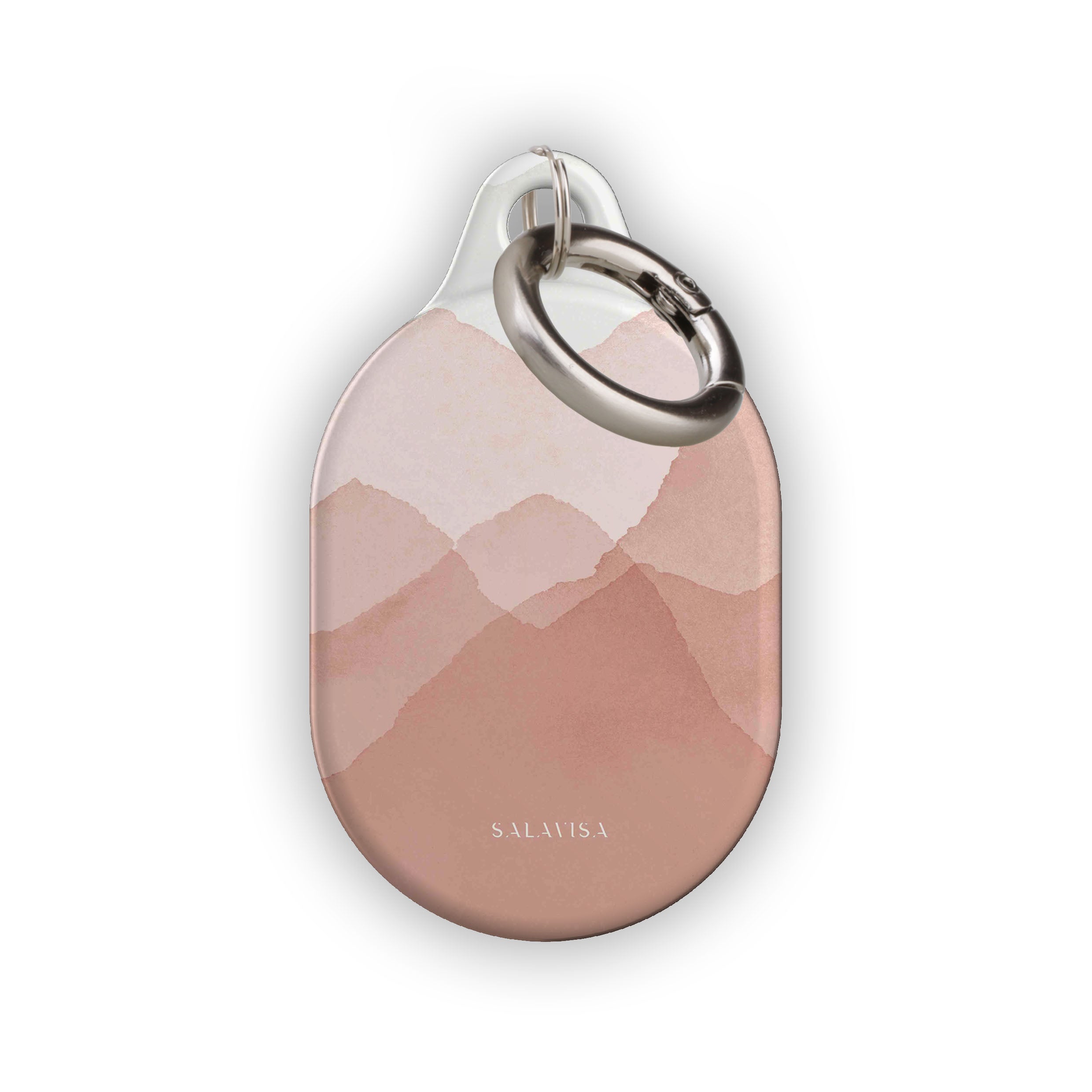 Pink Waves AirTag Holder - Cute & Durable Keychain for Apple AirTag - Perfect for Keys, Bags & Travel Accessories