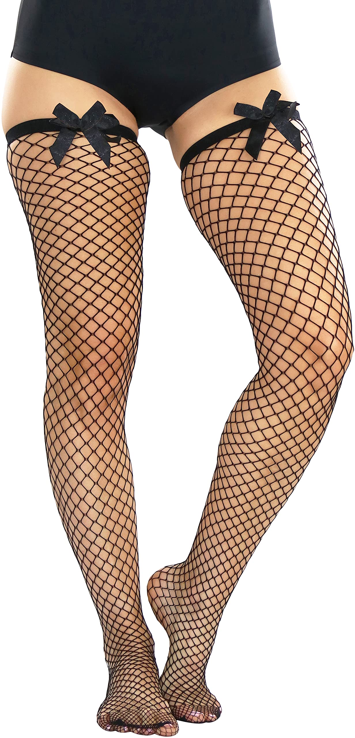 ToBeInStyle Women’s Bright & Vibrant Fishnet Thigh High Stockings - Sexy Fashion Hosiery for Parties, Cosplay & Night Out