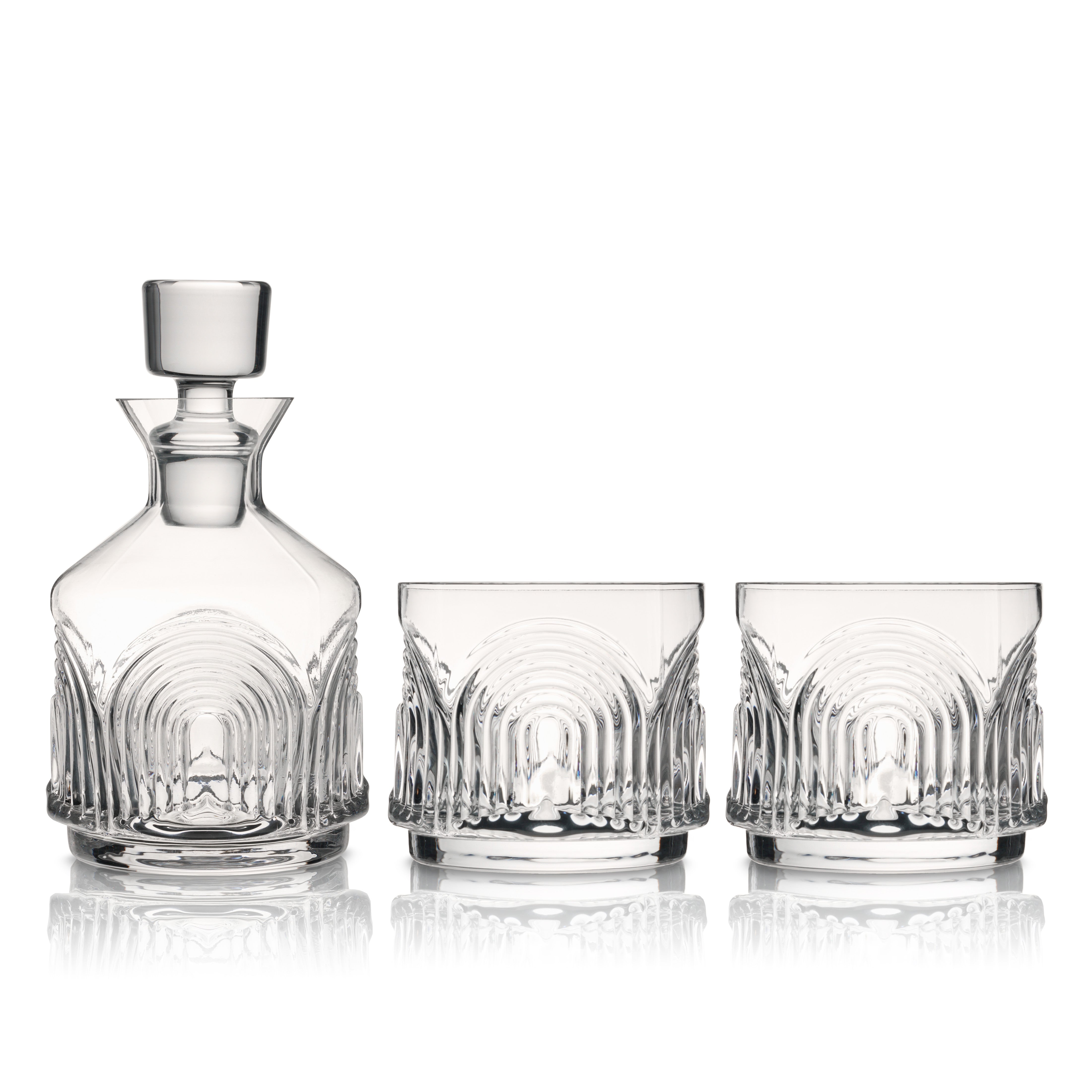 Beau Stacking Decanter Set - Elegant Glass Wine Decanter with Stackable Design for Red Wine, Whiskey & Liquor - Perfect for Home Bars, Dinner Parties & Gift Giving
