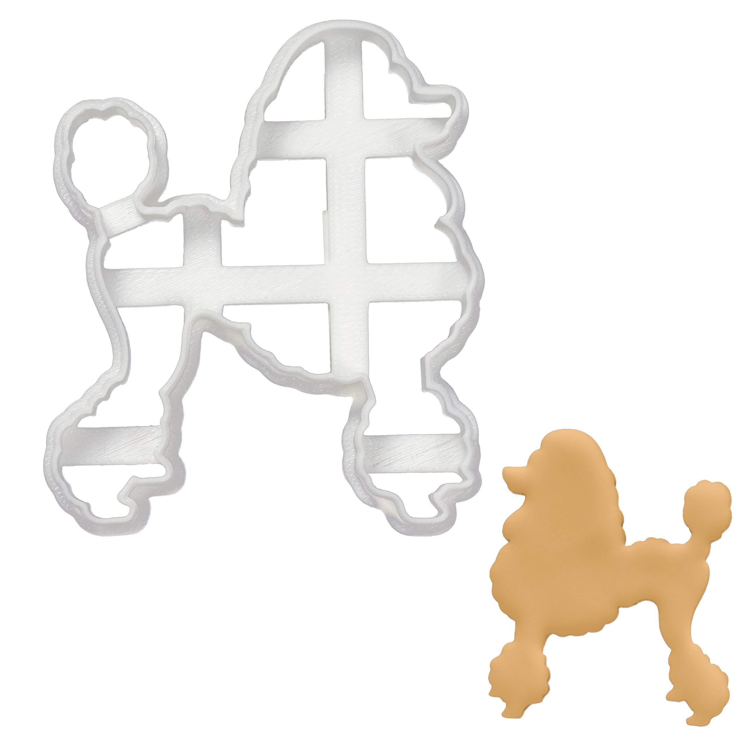 Poodle Silhouette Cookie Cutter - 3.5 Inch Stainless Steel Dog Bone Shape Baking Tool for Biscuits, Cookies & Fondant | Perfect for Dog Lovers, Pet Birthday Parties & DIY Baking Gifts