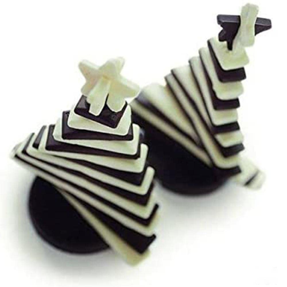 Silikomart 3D Tree Silicone Chocolate Mold Set - Easy to Use, Non-Stick, Reusable for Baking, Candy Making, Cake Decorating, and Holiday Treats