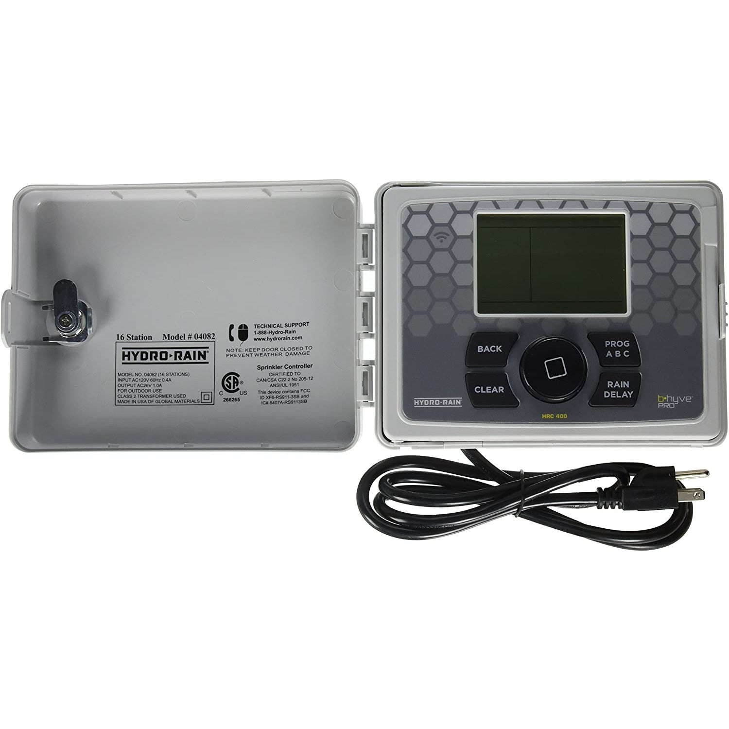 Hydro Rain HRC 400 WF 08 WiFi Irrigation Controller - 8 Zone Smart Watering System for Indoor & Outdoor Use | Perfect for Lawns, Gardens & Landscaping