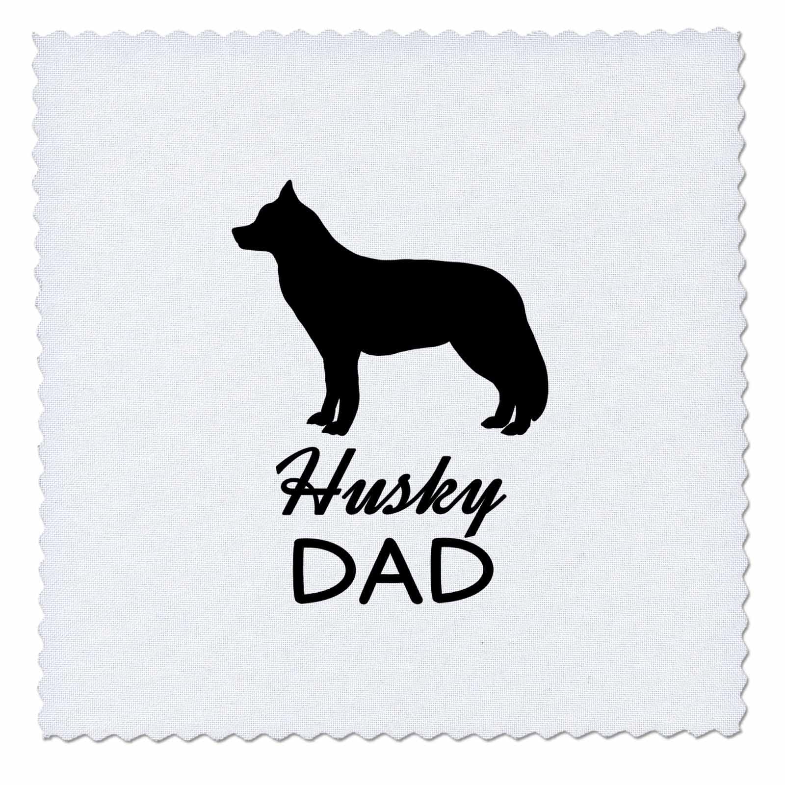 12x12 Inch Quilt Square - Husky Dog Dad Designs Dog Lover Patchwork Fabric for DIY Quilting, Sewing Projects & Home Decor | Perfect for Blankets, Pillows & Wall Art