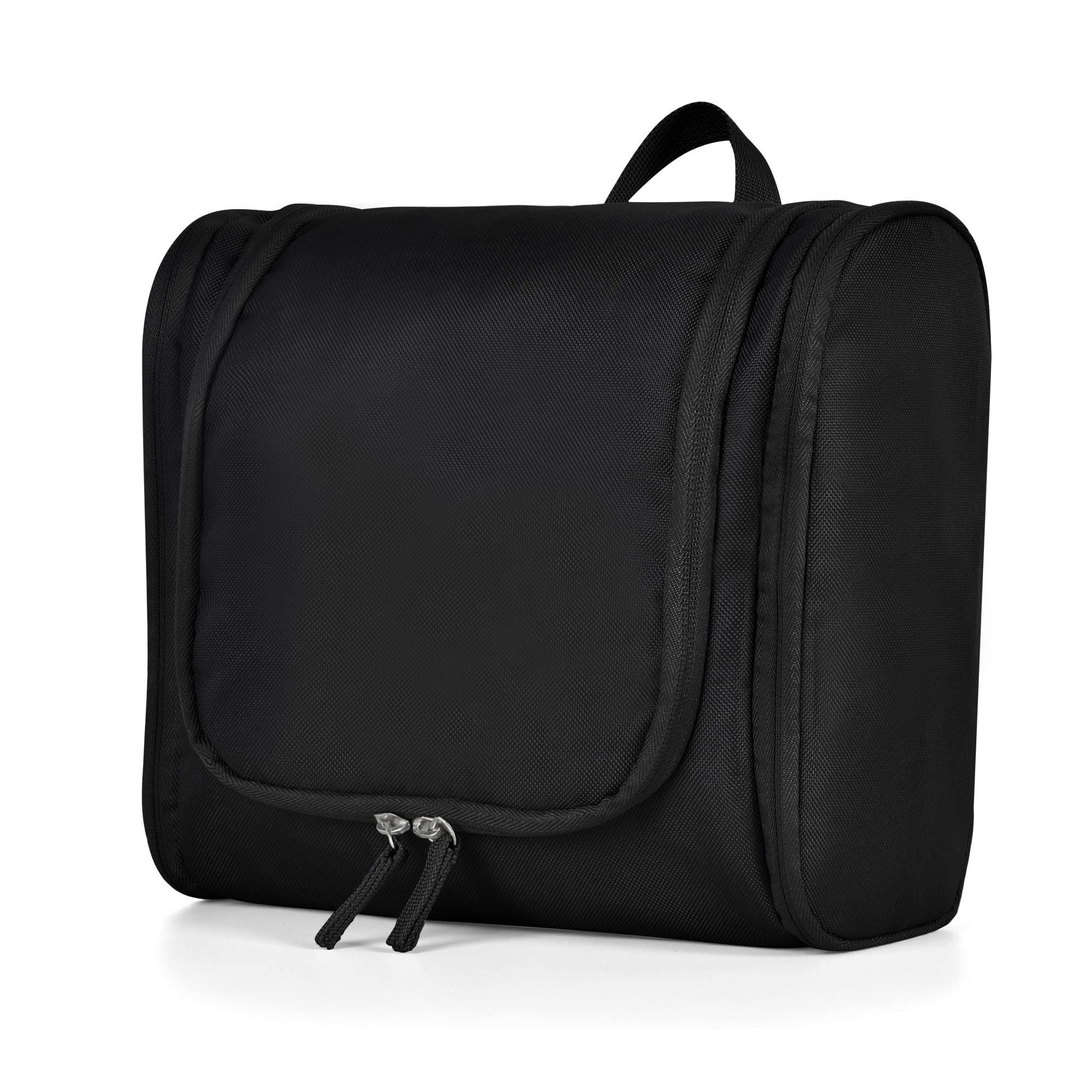 YOHOM Men's Hanging Toiletry Bag Organizer - Large Travel Bathroom Bag with Multiple Pockets for Shaving Kit, Cosmetics & Toiletries Accessories - Perfect for Camping, Gym & Business Trips (Black)