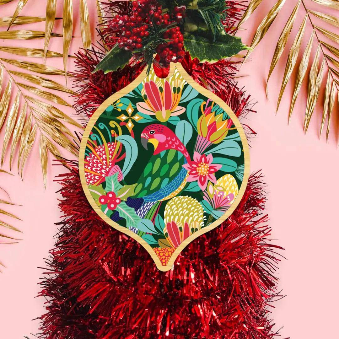 Australiana Christmas Ornament Bauble Set - 12-Piece Handmade Australian-Themed Holiday Decorations for Christmas Tree, Home & Office Decor