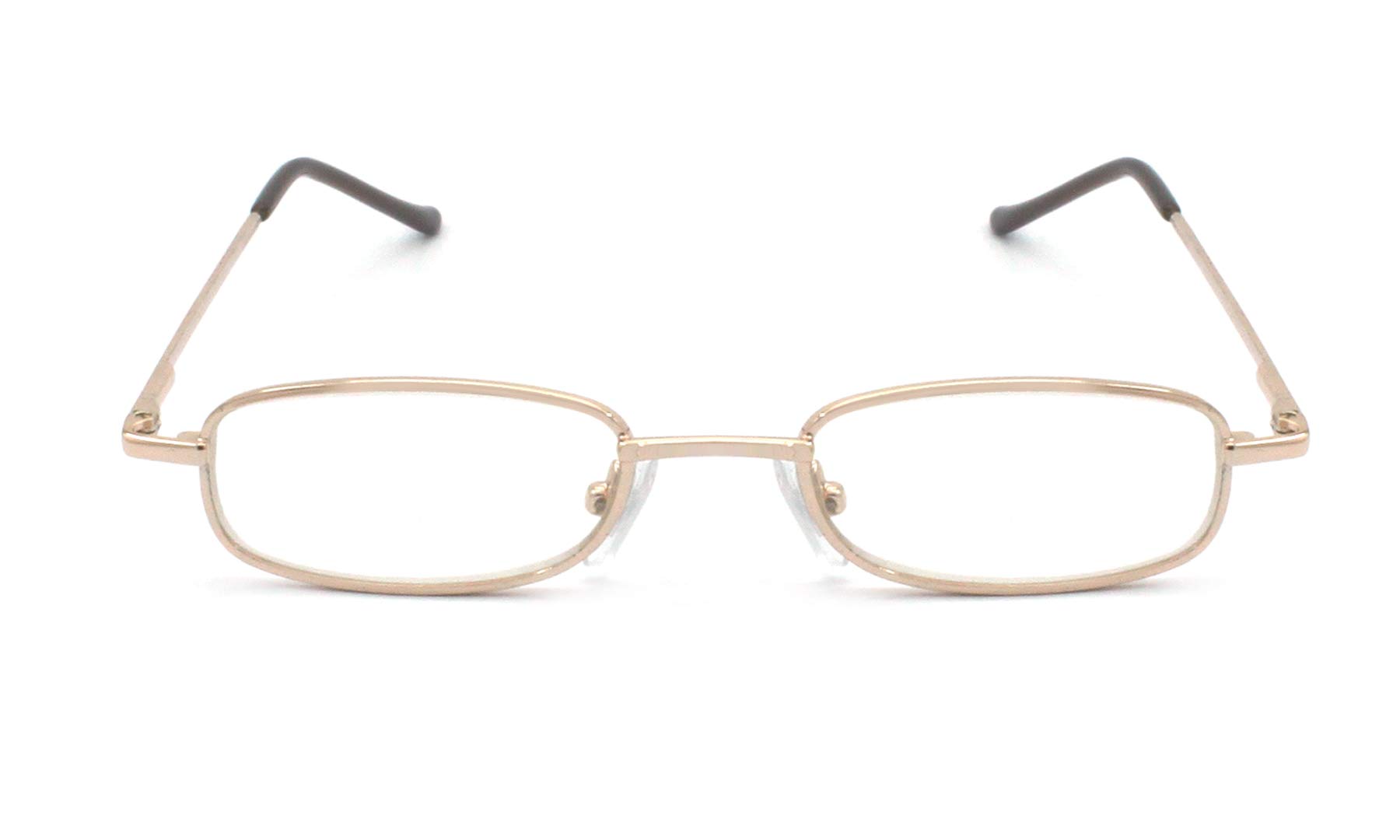 Lightweight Portable Metal Reading Glasses with Case - Blue Light Blocking Readers for Men & Women - Perfect for Reading, Computer Work & Travel