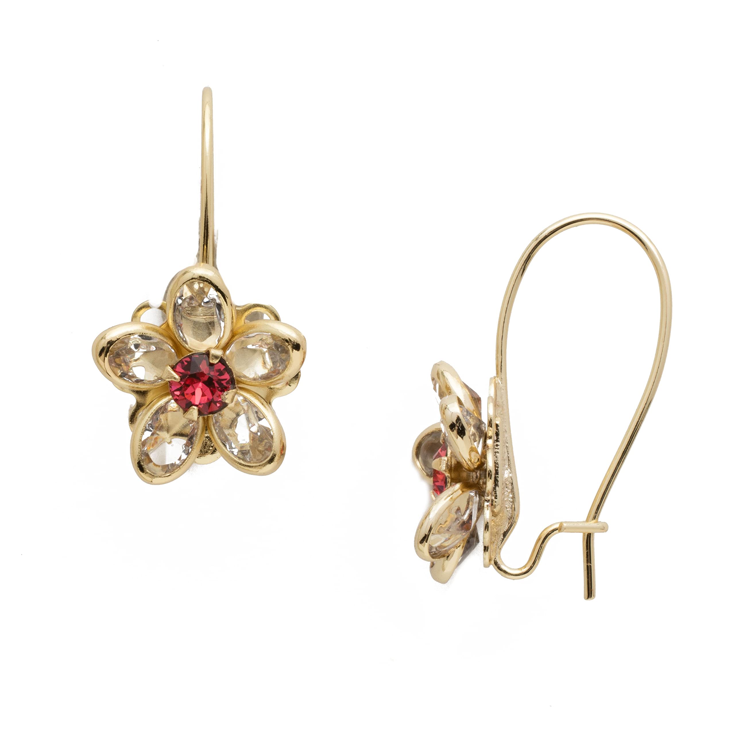 Sorrelli Petal Perfect French Wire Earrings for Women - Elegant Floral Dangle Earrings for Party, Wedding & Everyday Wear