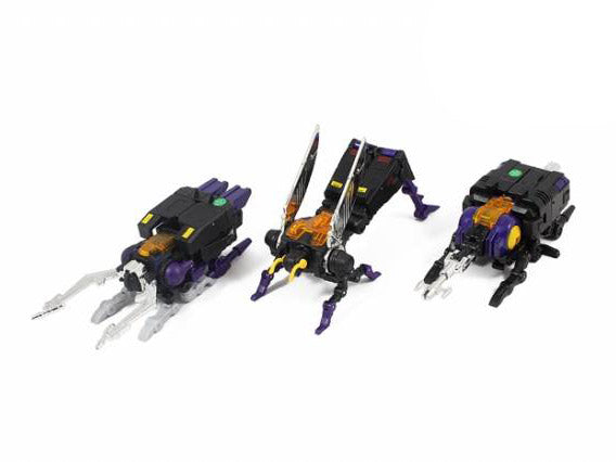 Fans Toys FT-12T Purple Grenadier, FT-13 Mercenary & FT-14 Forager Insecticon Action Figures 3-Pack Set - Collectible Transformers-Style Robots for Display & Battle Scenes