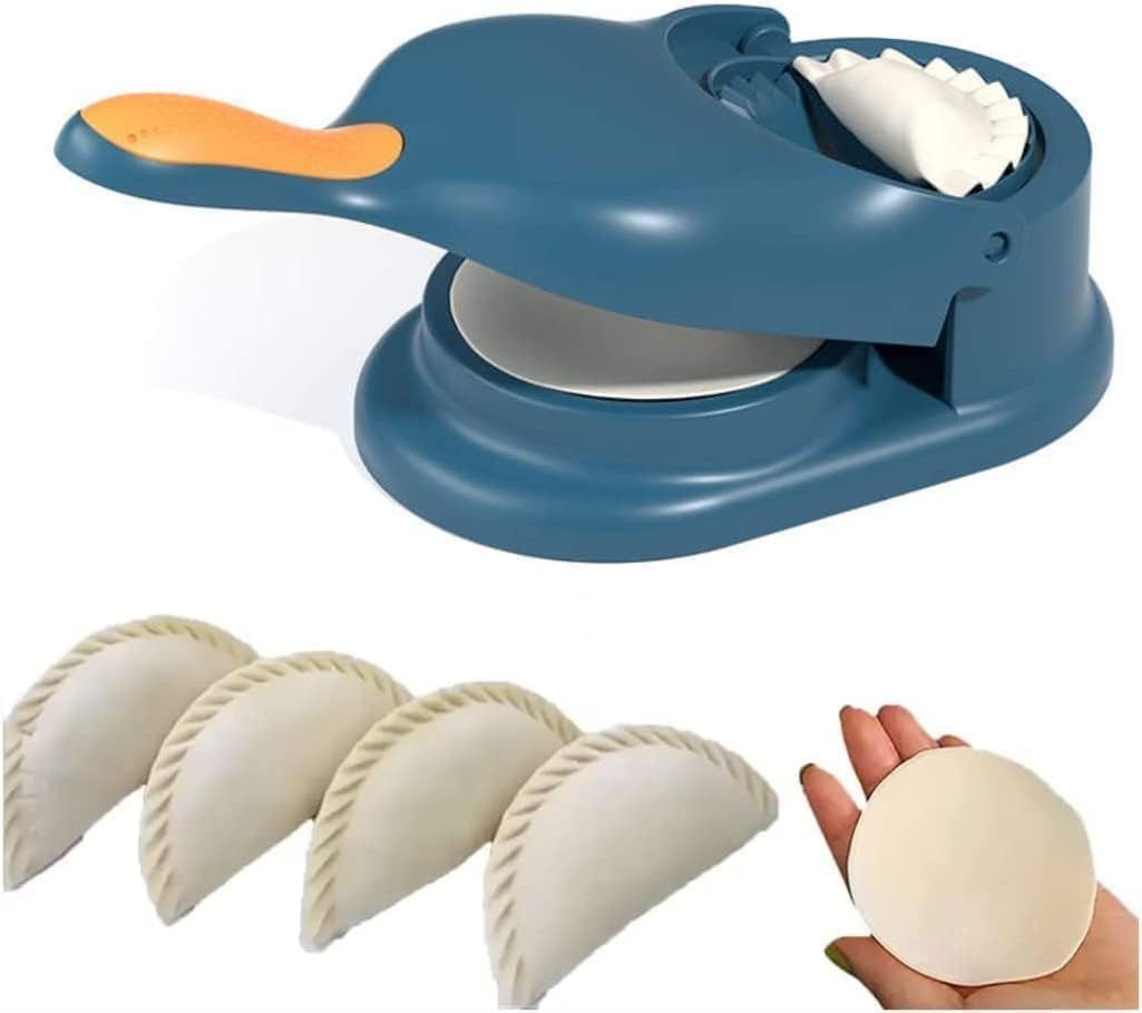 HARSHLOVE 2-in-1 Dumpling Maker & Momos Maker Machine - Professional Ghughra/Gujiya Skin Press Mold - Kitchen Dumpling Making Tool with Puri Maker - Perfect for Home Cooking, Restaurant Use & Asian Cuisine Preparation