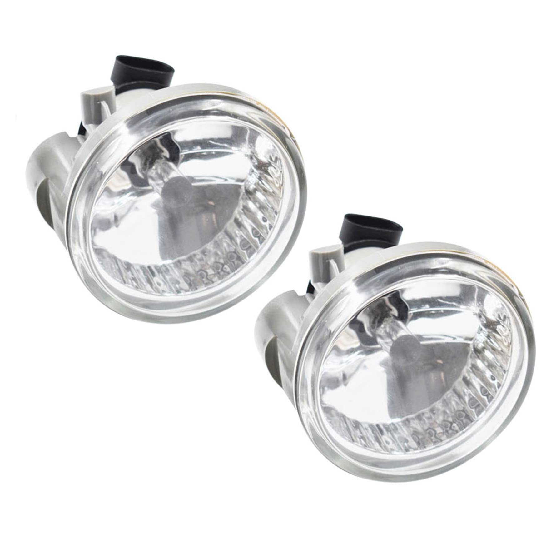 2-Pack Fog Lights Lamps Assembly Replacement for 2004-2007 Toyota Highlander Echo Prius with Bulbs - Passenger & Driver Side (Part# 8122152070 8121152070) - Perfect for Night Driving & Foggy Conditions