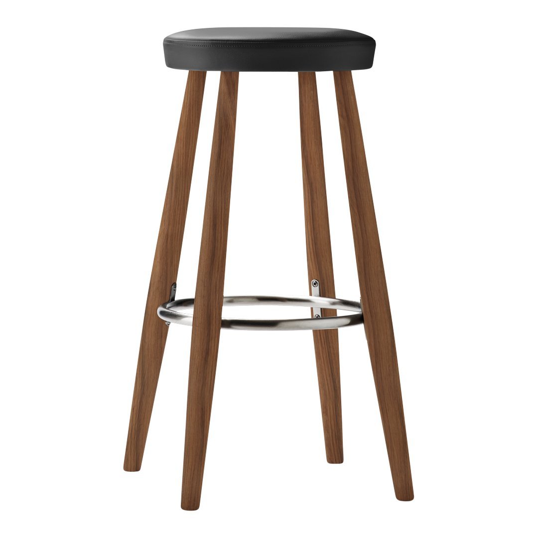Wegner CH56 Bar Stool - Modern Wooden Counter Stool with Upholstered Seat - Perfect for Kitchen Island, Breakfast Bar & Dining Room