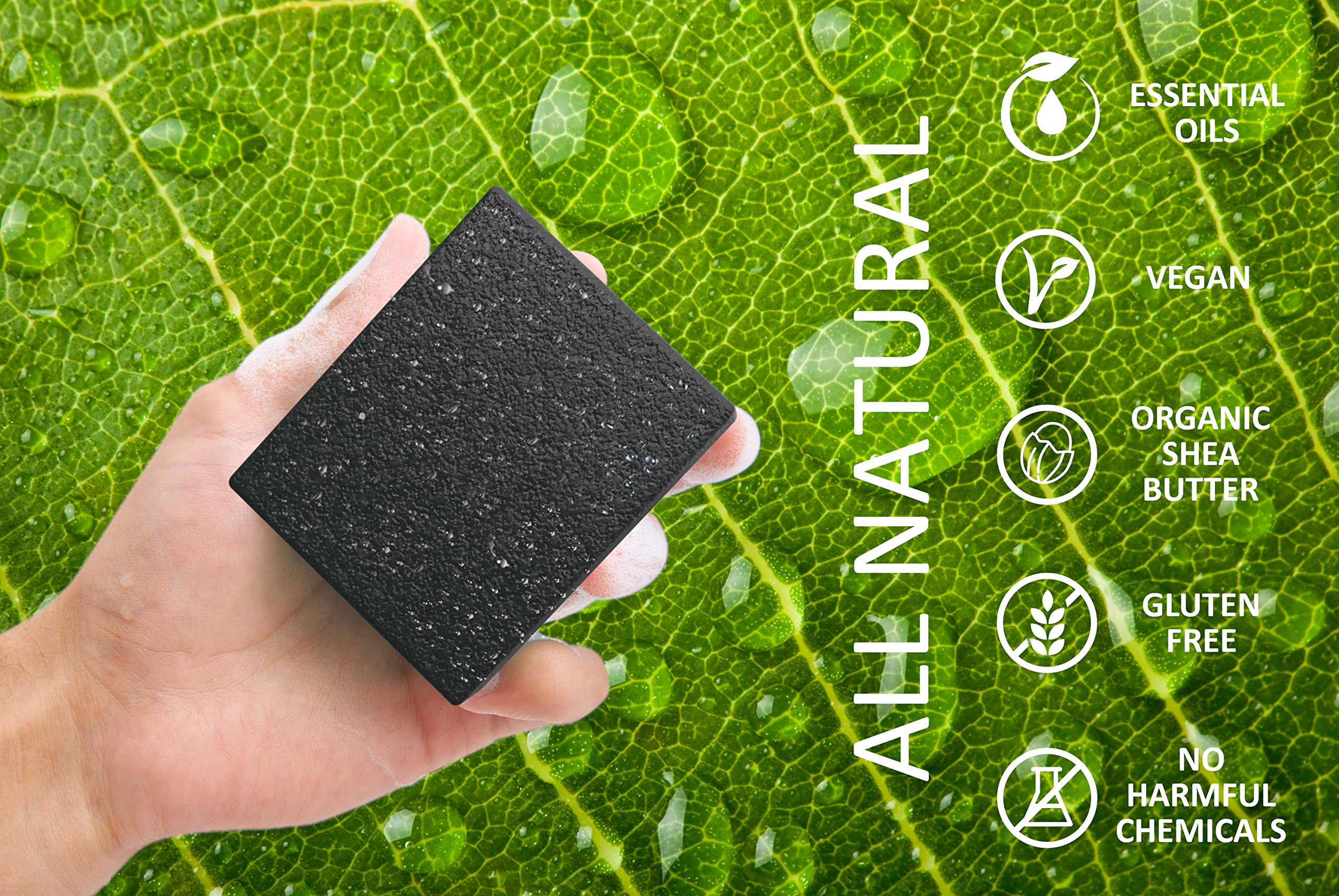 Organic Bar Soap for Men - 100% Natural with Essential Oils & Shea Butter | Masculine Scents | 5oz (6-Pack) | Perfect for Shower, Gym & Travel | NATURAL AMERICAN ELEMENTS Body Soap