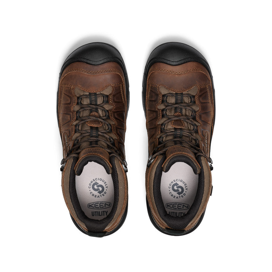 Men's Targhee IV Waterproof Work Boots with Carbon Toe - Dark Earth/Black | Durable Safety Shoes for Construction, Hiking & Outdoor Work