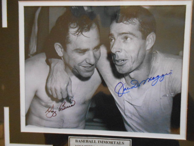 Joe DiMaggio & Yogi Berra Signed Baseball Memorabilia - Rare Autographed Collectible with COA - Perfect for Sports Fans & Memorabilia Collectors