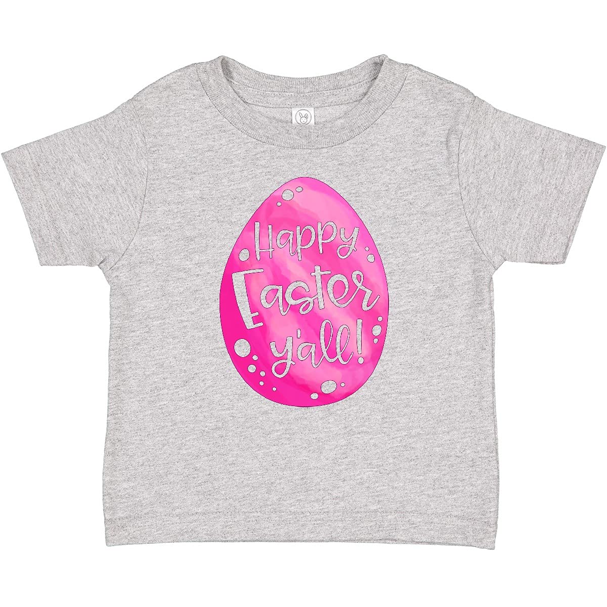 Inktastic Happy Easter Y'all Pink Easter Egg Baby T-Shirt - Cute Easter Outfit for Infants & Toddlers - Perfect for Easter Photos, Egg Hunts & Family Gatherings