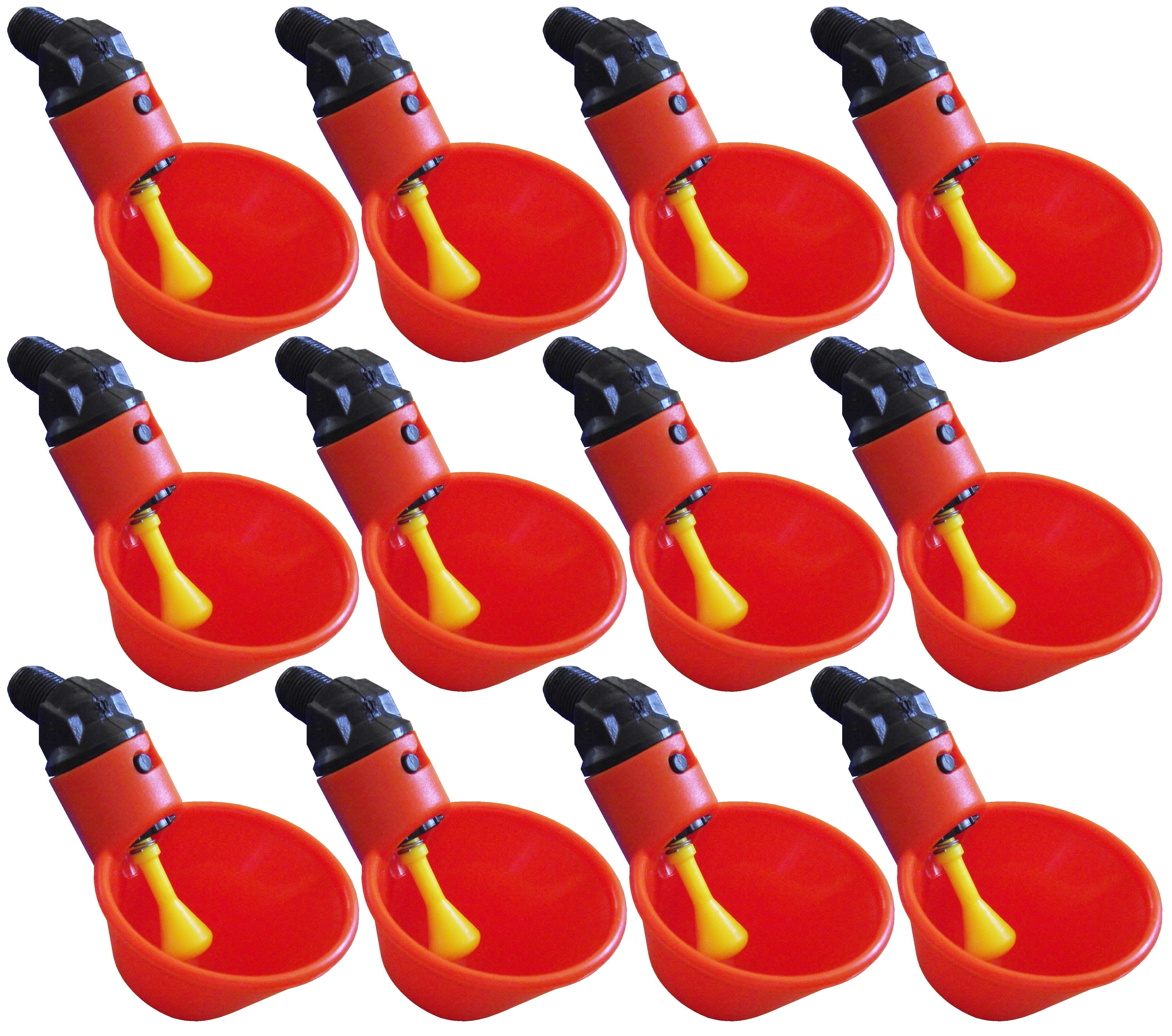Automatic Chicken Waterer - Orange Cup Style Poultry Drinker for Coops & Backyard Farms | Durable & Easy-to-Use Poultry Feeder for Chickens, Ducks & Birds