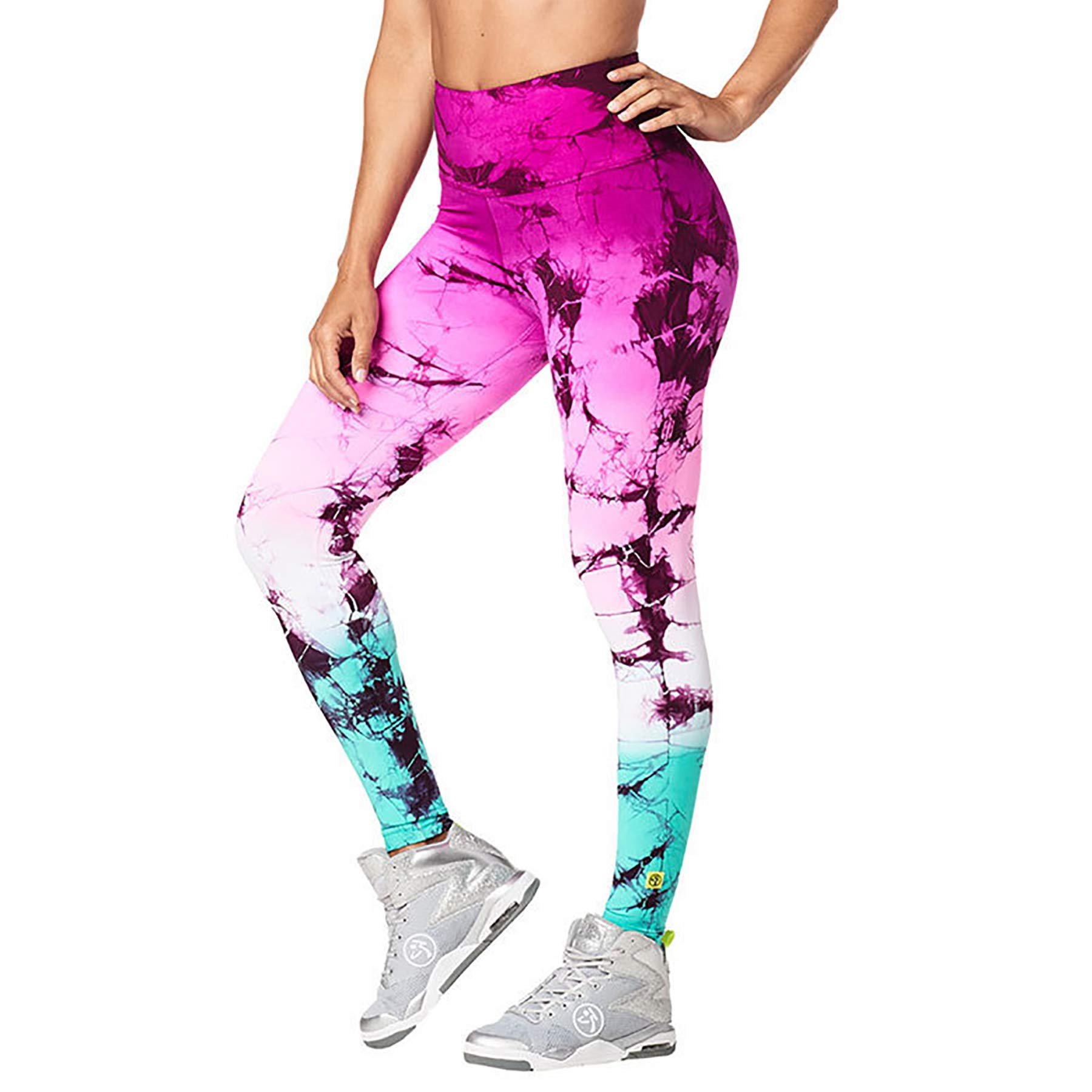 ZUMBA High Waisted Leggings for Women - Tummy Control Yoga Pants with Butt Lifting Design - Perfect for Dance, Workout, Gym & Everyday Wear