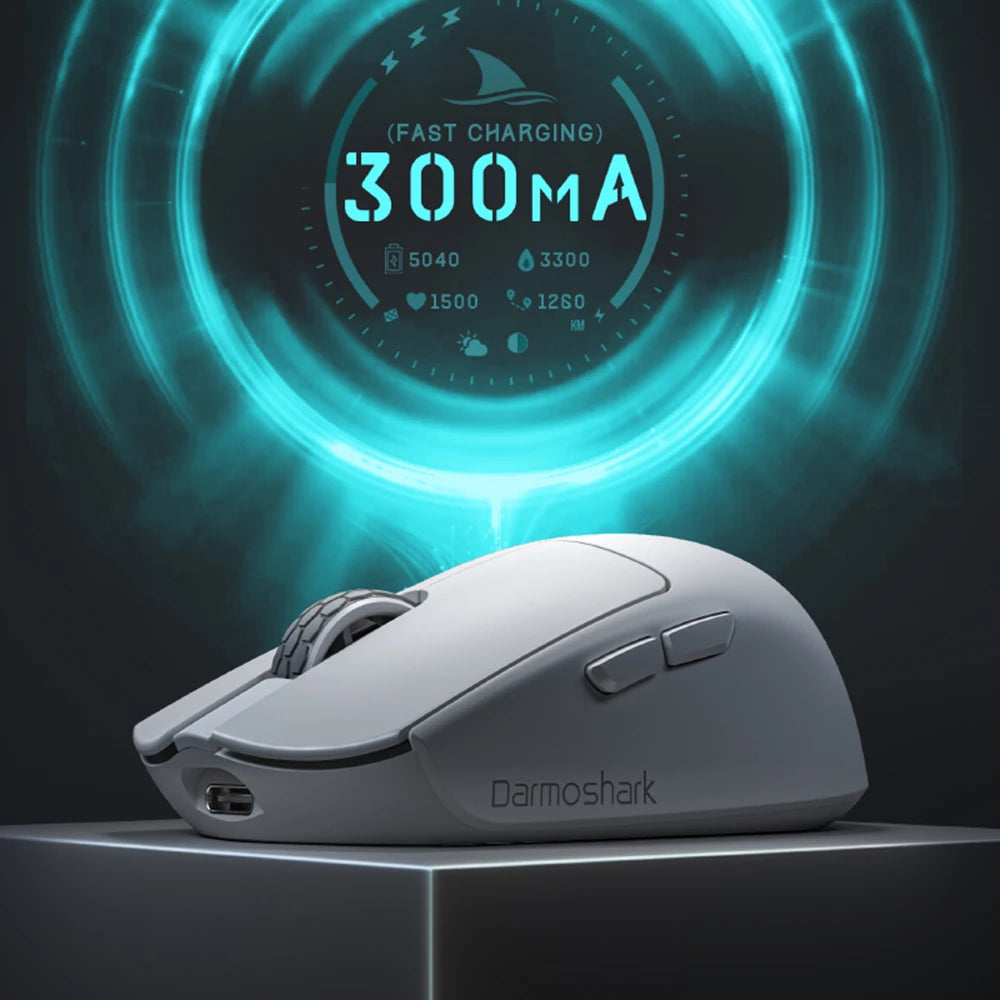 Darmoshark M5 8K Wireless Gaming Mouse - Ultra-Lightweight Ergonomic Design, 26000 DPI, 1000Hz Polling Rate - Perfect for FPS, MOBA, and Esports Gaming